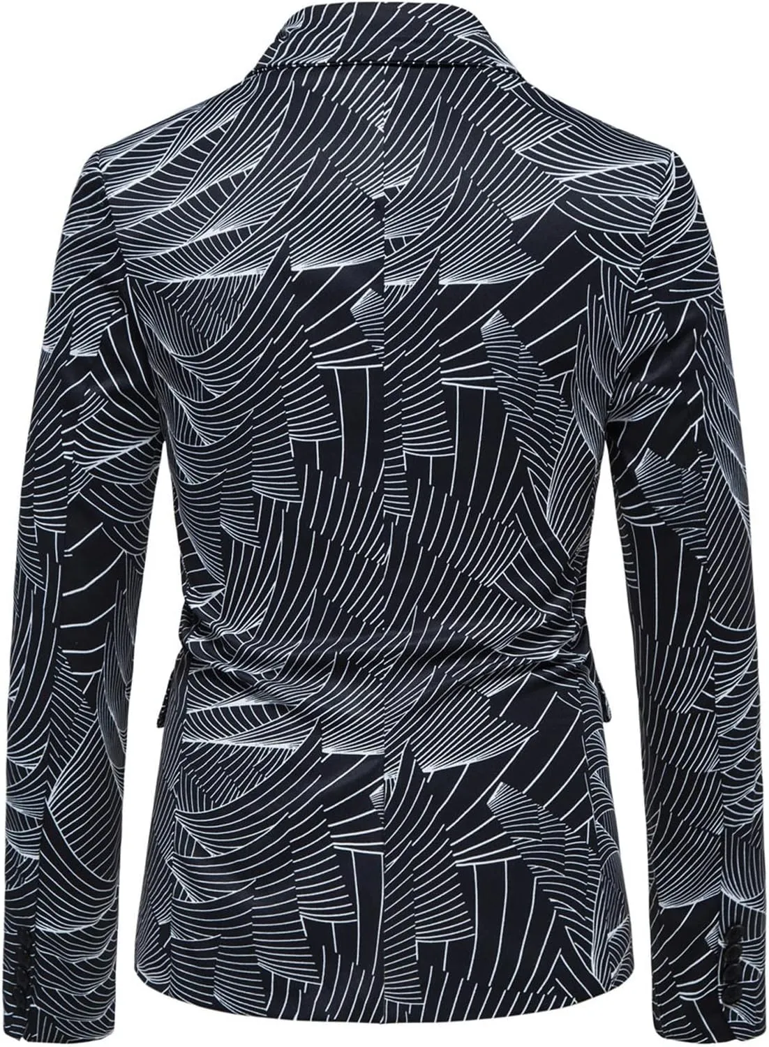 LCMTWX Blazers for Men Men's Winter Jacket Coats Casual Striped Printing Jacket Light Business One-button Ski Racing Suit