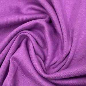Light Plum Organic Cotton Rib Knit Fabric