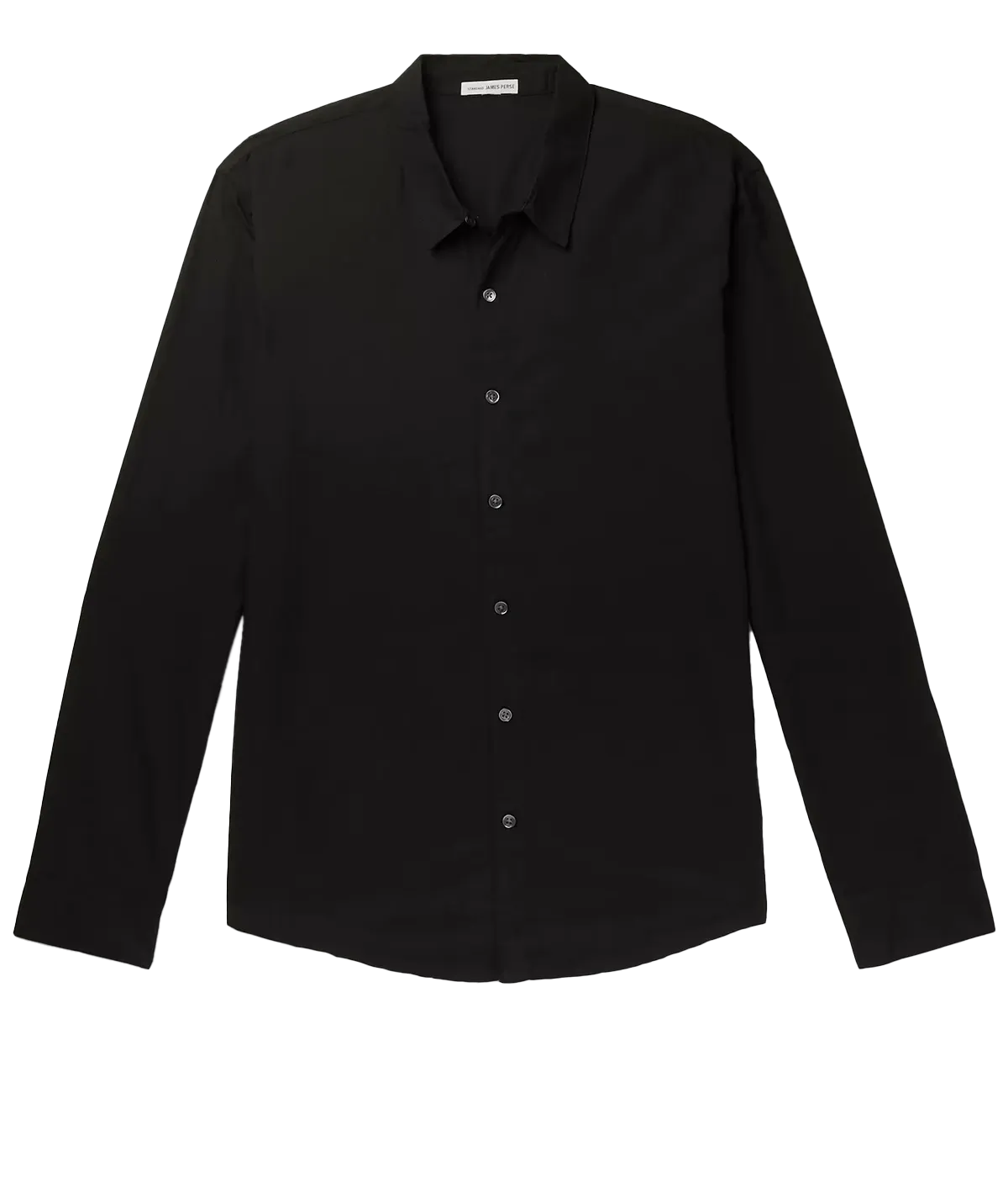 Matte Stretch Poplin Shirt in Black
