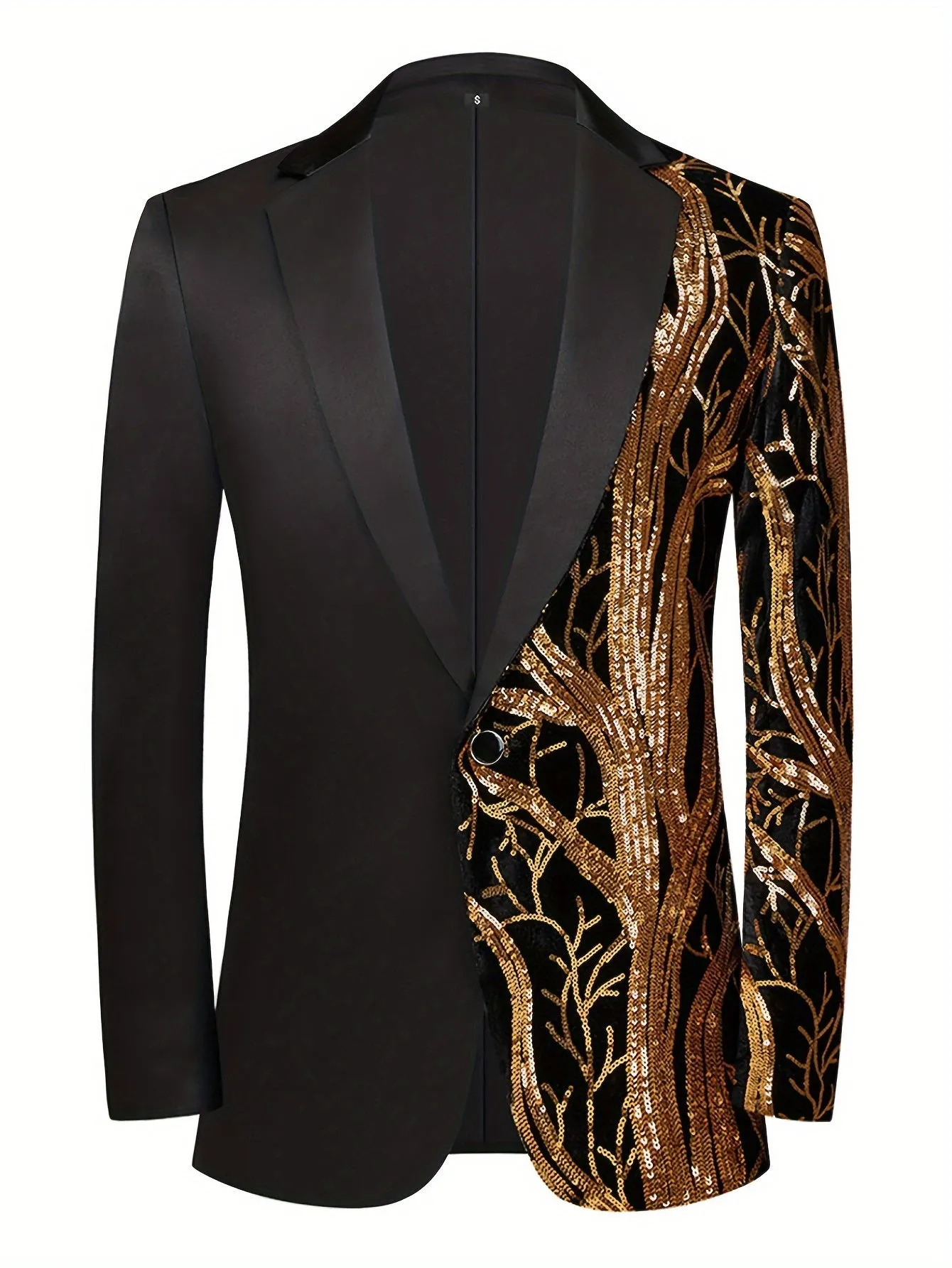 Men's Elegant 1 Button Lightweight Suit Jacket for Night Club Outfit