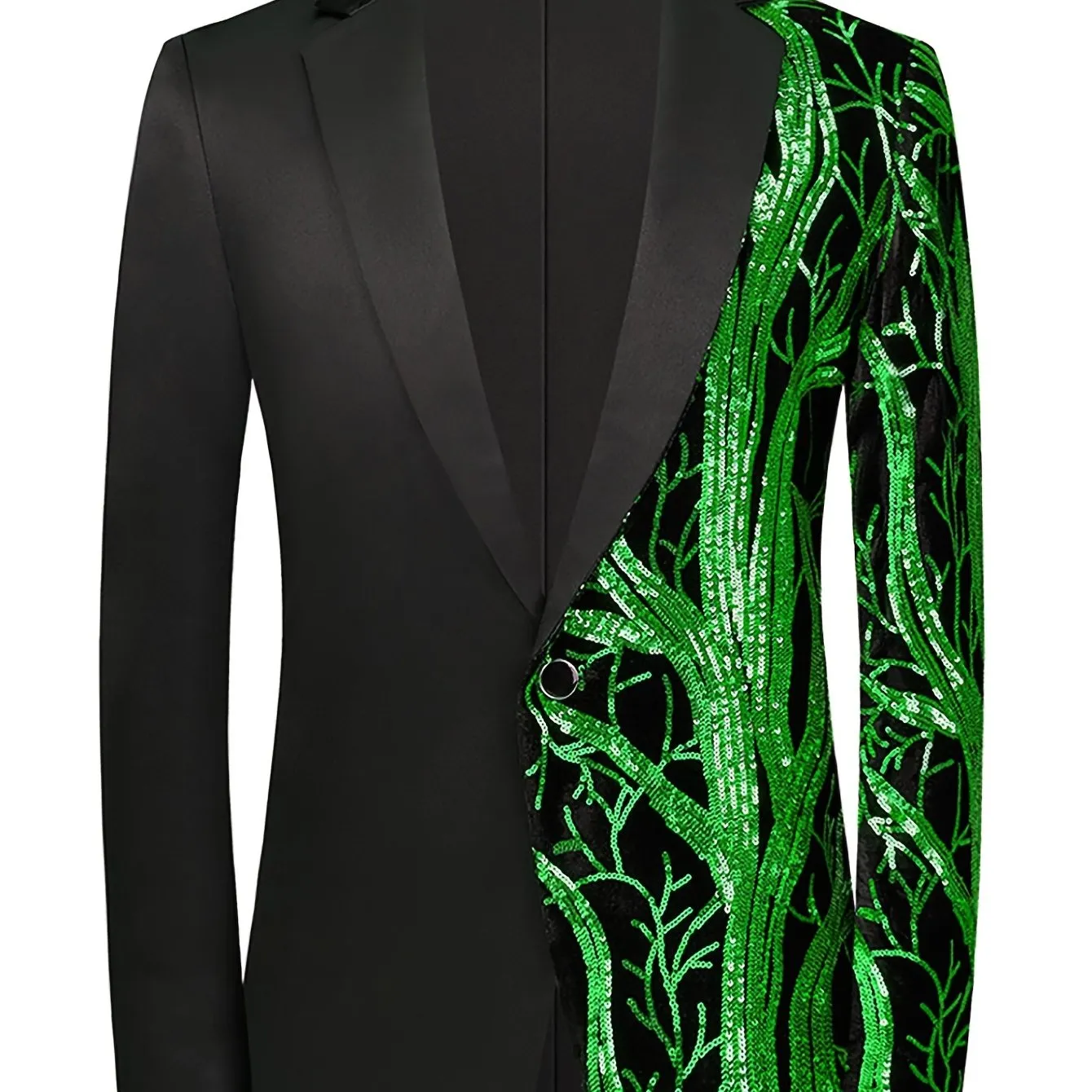 Men's Elegant 1 Button Lightweight Suit Jacket for Night Club Outfit