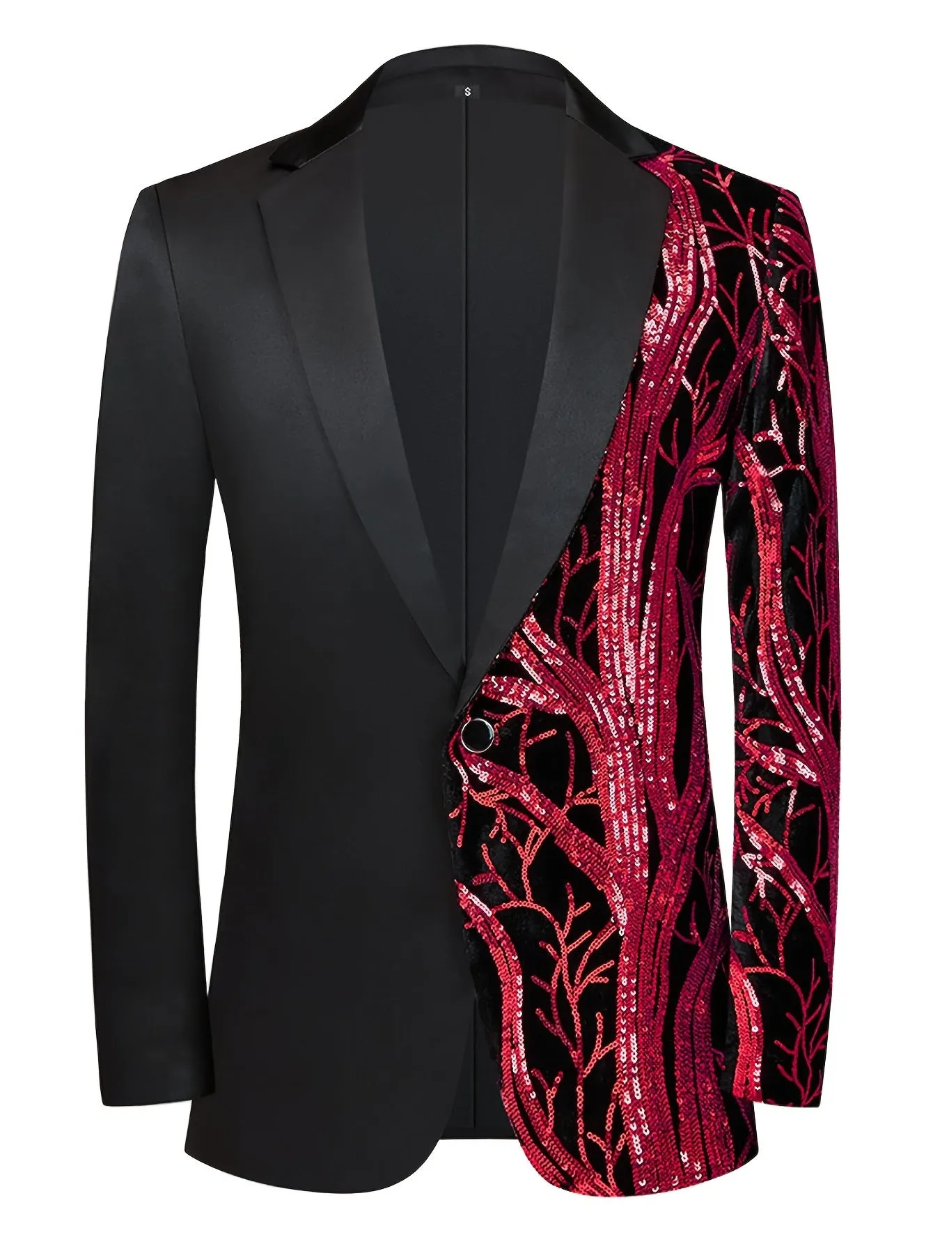 Men's Elegant 1 Button Lightweight Suit Jacket for Night Club Outfit