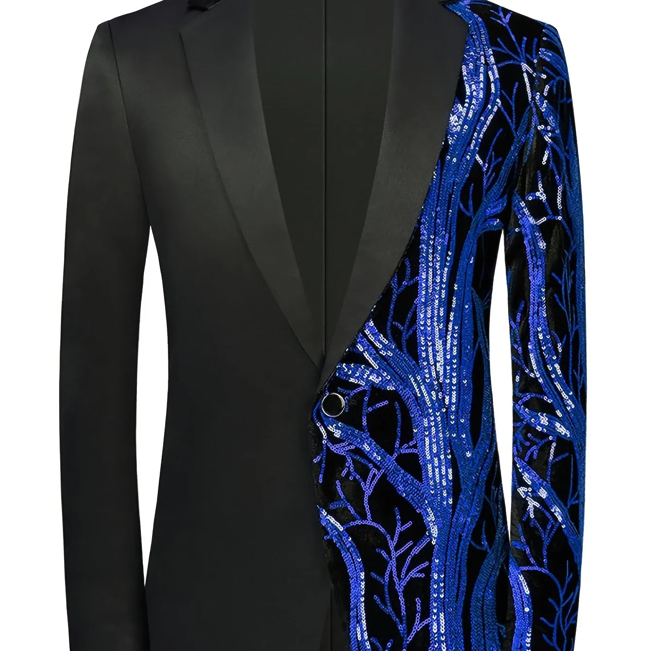 Men's Elegant 1 Button Lightweight Suit Jacket for Night Club Outfit