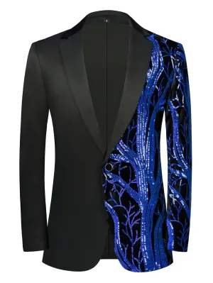 Men's Elegant 1 Button Lightweight Suit Jacket for Night Club Outfit