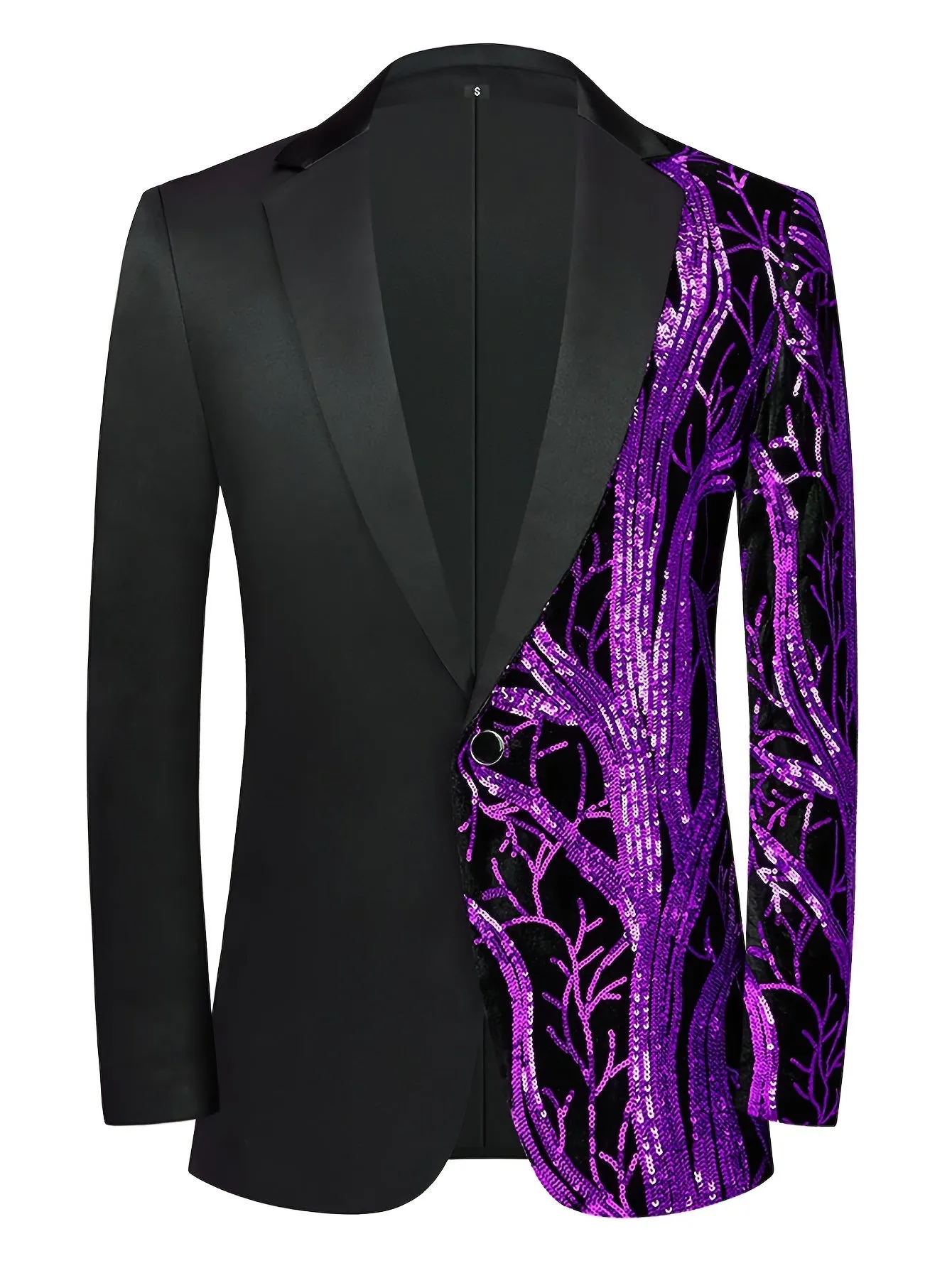 Men's Elegant 1 Button Lightweight Suit Jacket for Night Club Outfit