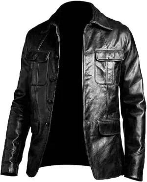 Men's Lambskin Genuine Leather Blazer Coat | Casual Wear Leather Blazers | Black Real Lambskin Leather Jacket Blazer Coat