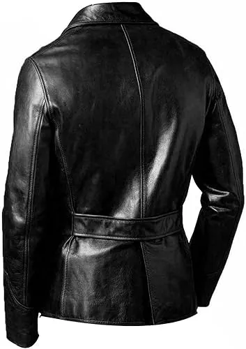 Men's Lambskin Genuine Leather Blazer Coat | Casual Wear Leather Blazers | Black Real Lambskin Leather Jacket Blazer Coat