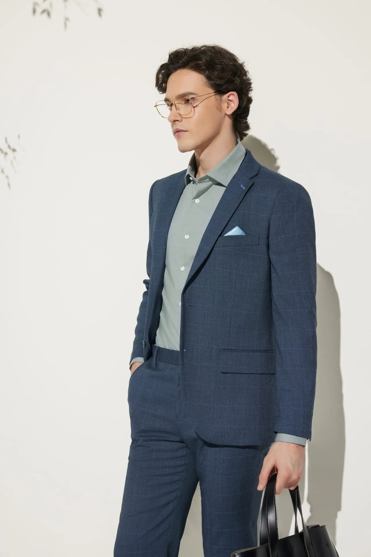 Multi-Way Stretch Smart Fit Check Suit Blazer