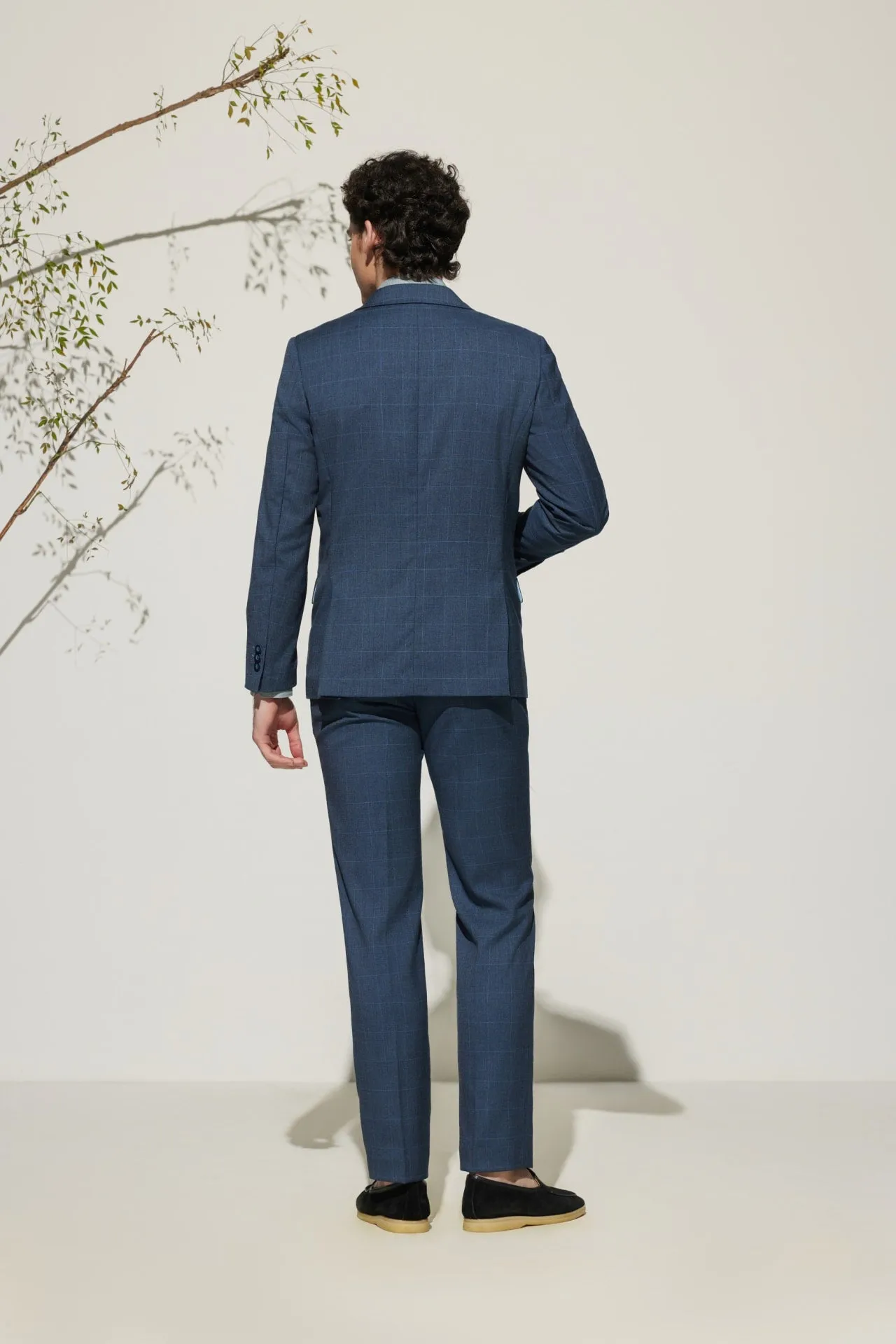 Multi-Way Stretch Smart Fit Check Suit Blazer