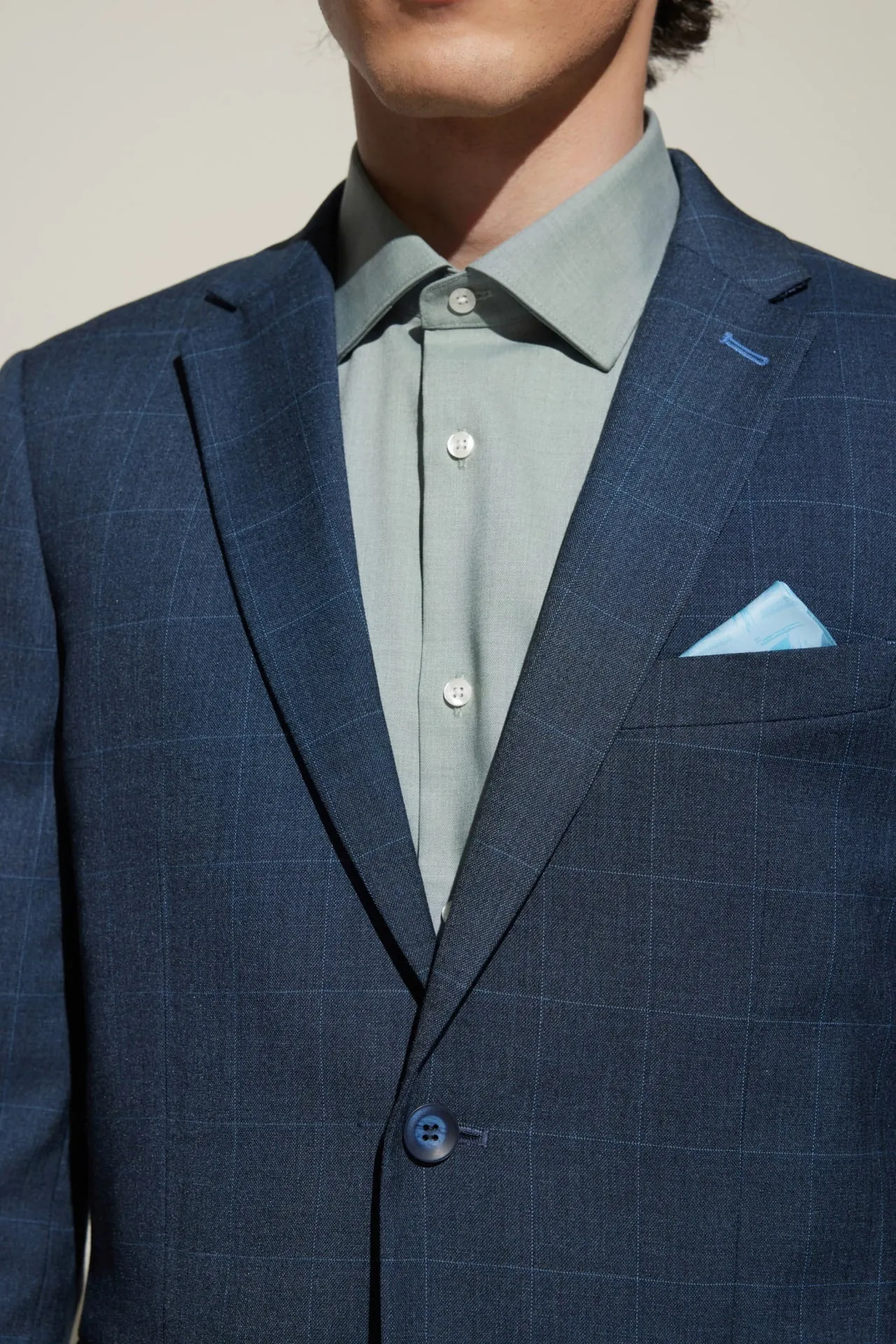 Multi-Way Stretch Smart Fit Check Suit Blazer