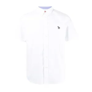 Paul Smith Tailored Zebra Badge Cotton Zebra Shirt White