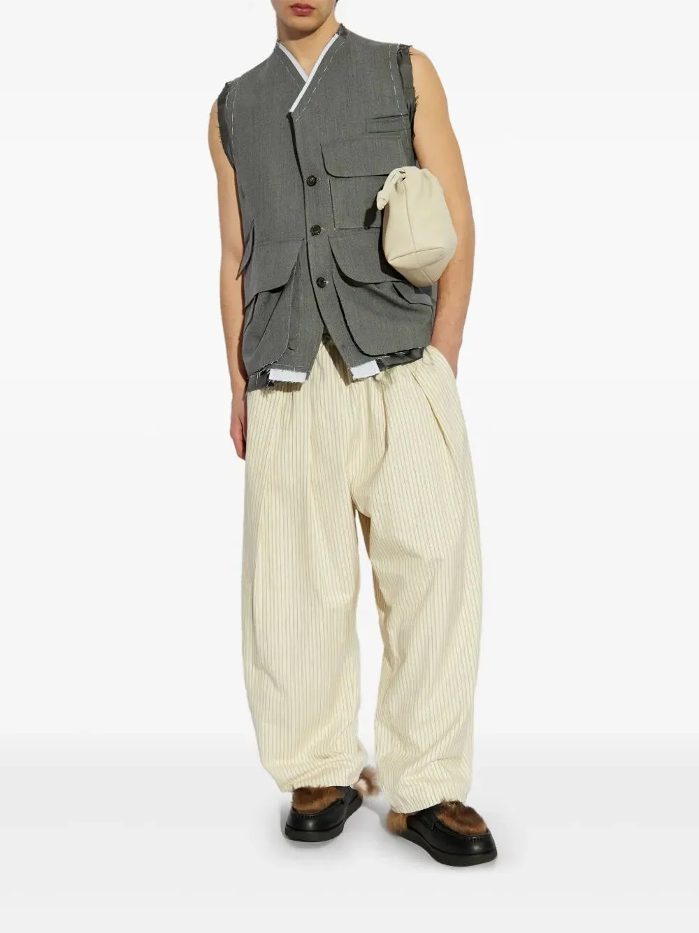 pinstripe trousers