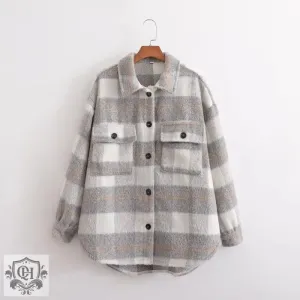 Plaid Button Up Jacket