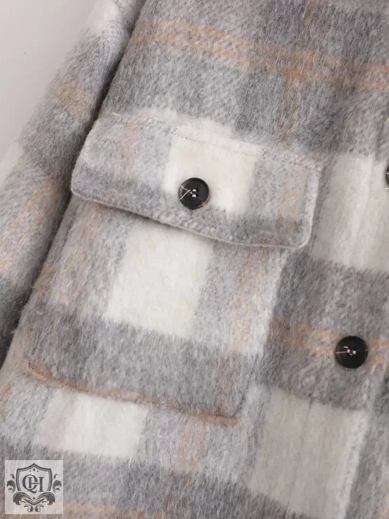 Plaid Button Up Jacket
