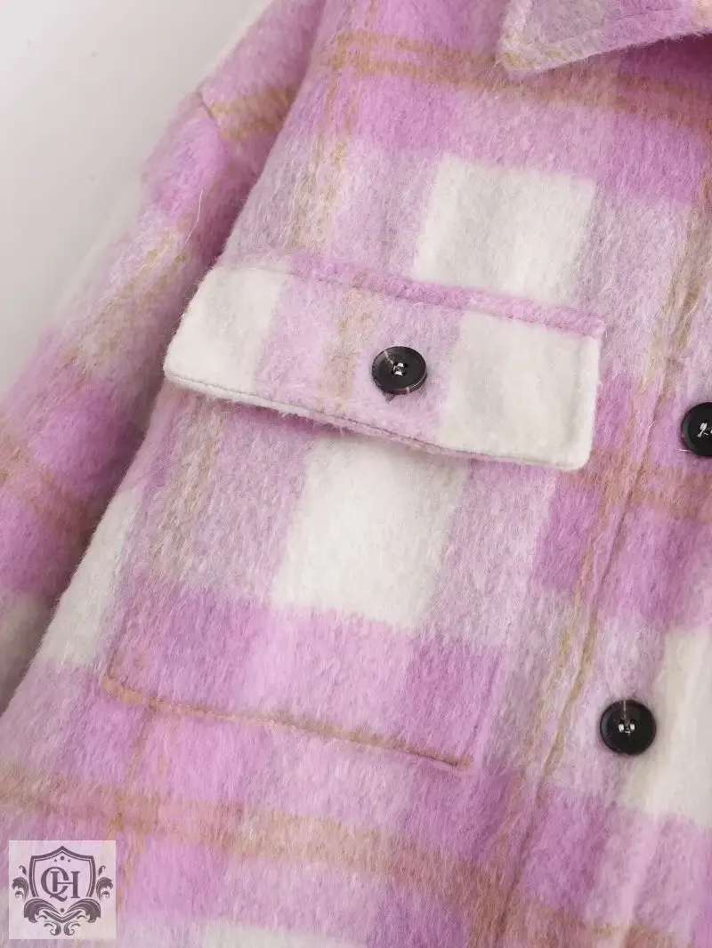 Plaid Button Up Jacket