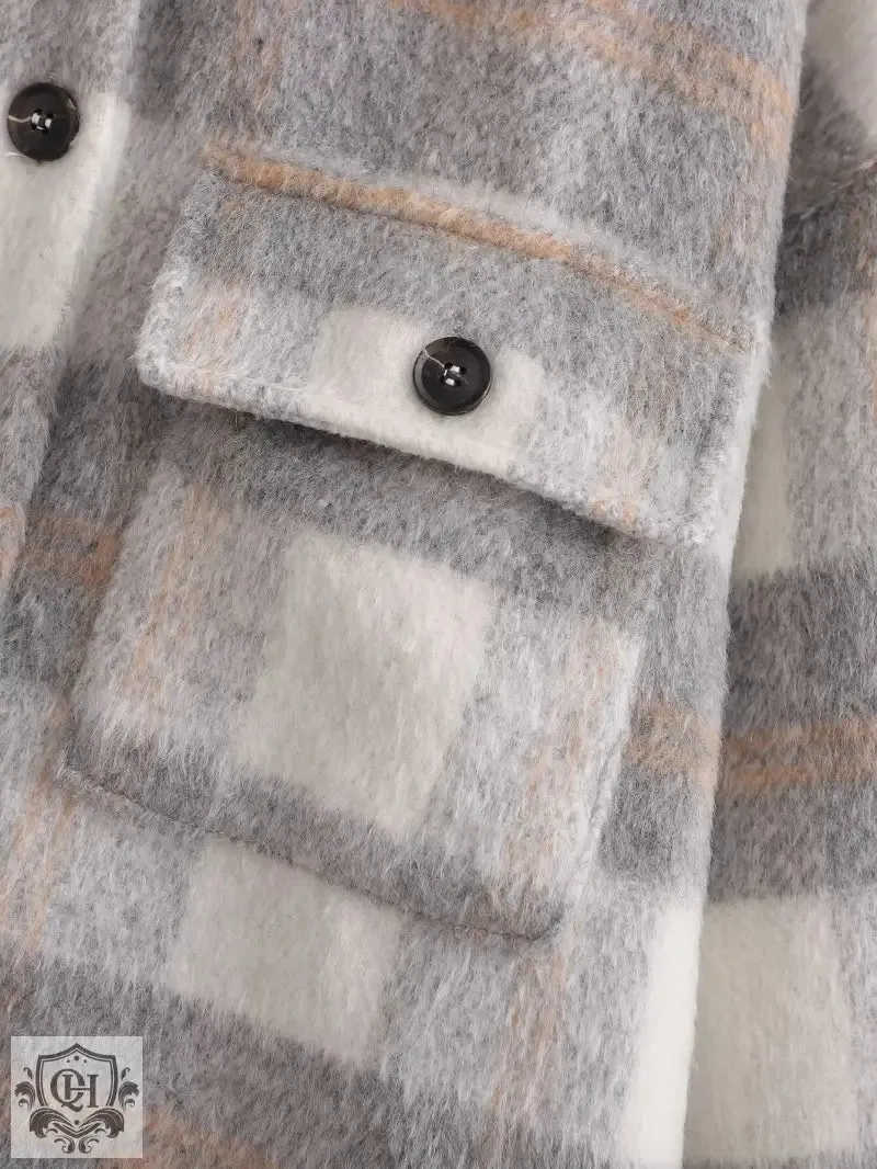 Plaid Button Up Jacket
