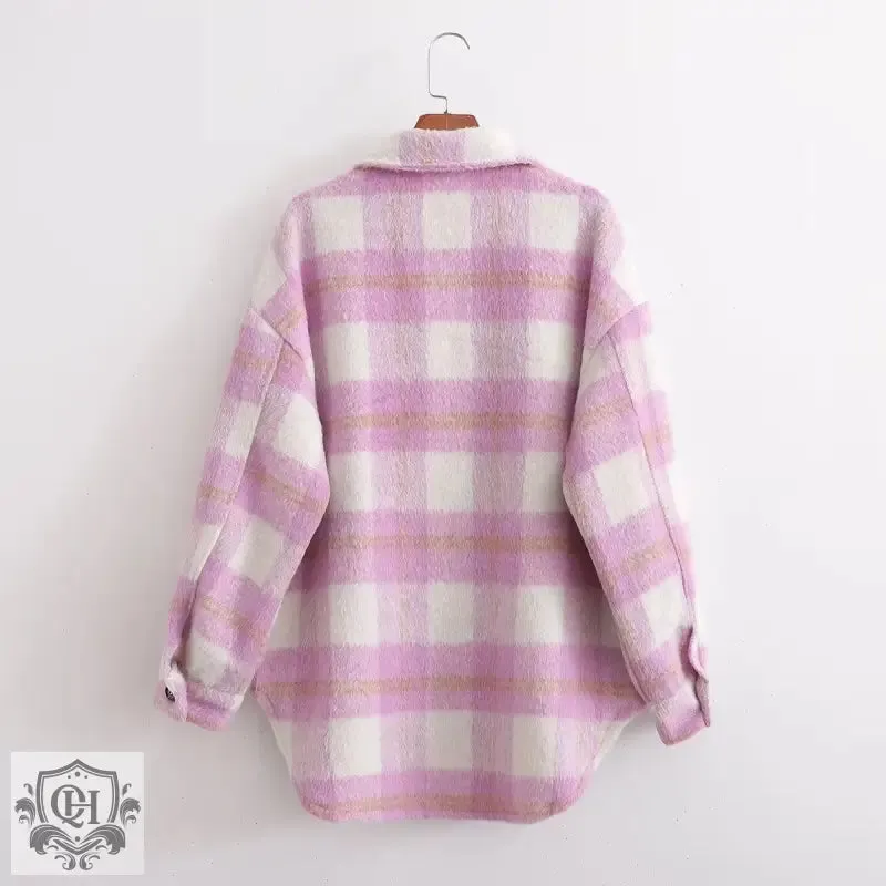 Plaid Button Up Jacket
