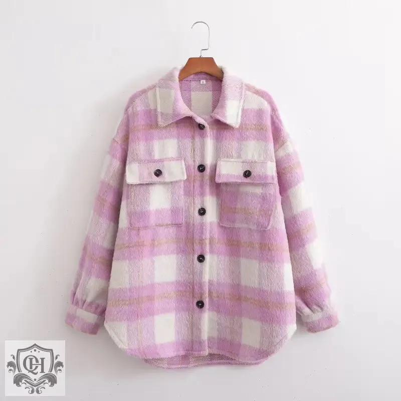 Plaid Button Up Jacket