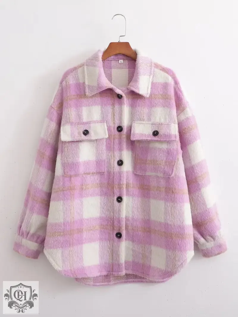 Plaid Button Up Jacket