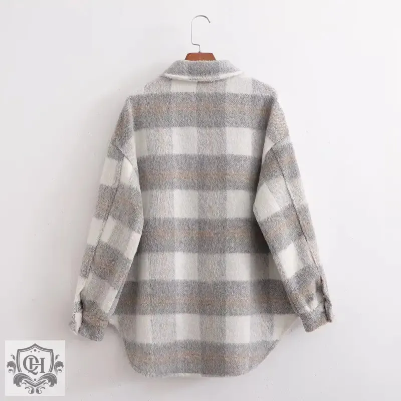 Plaid Button Up Jacket