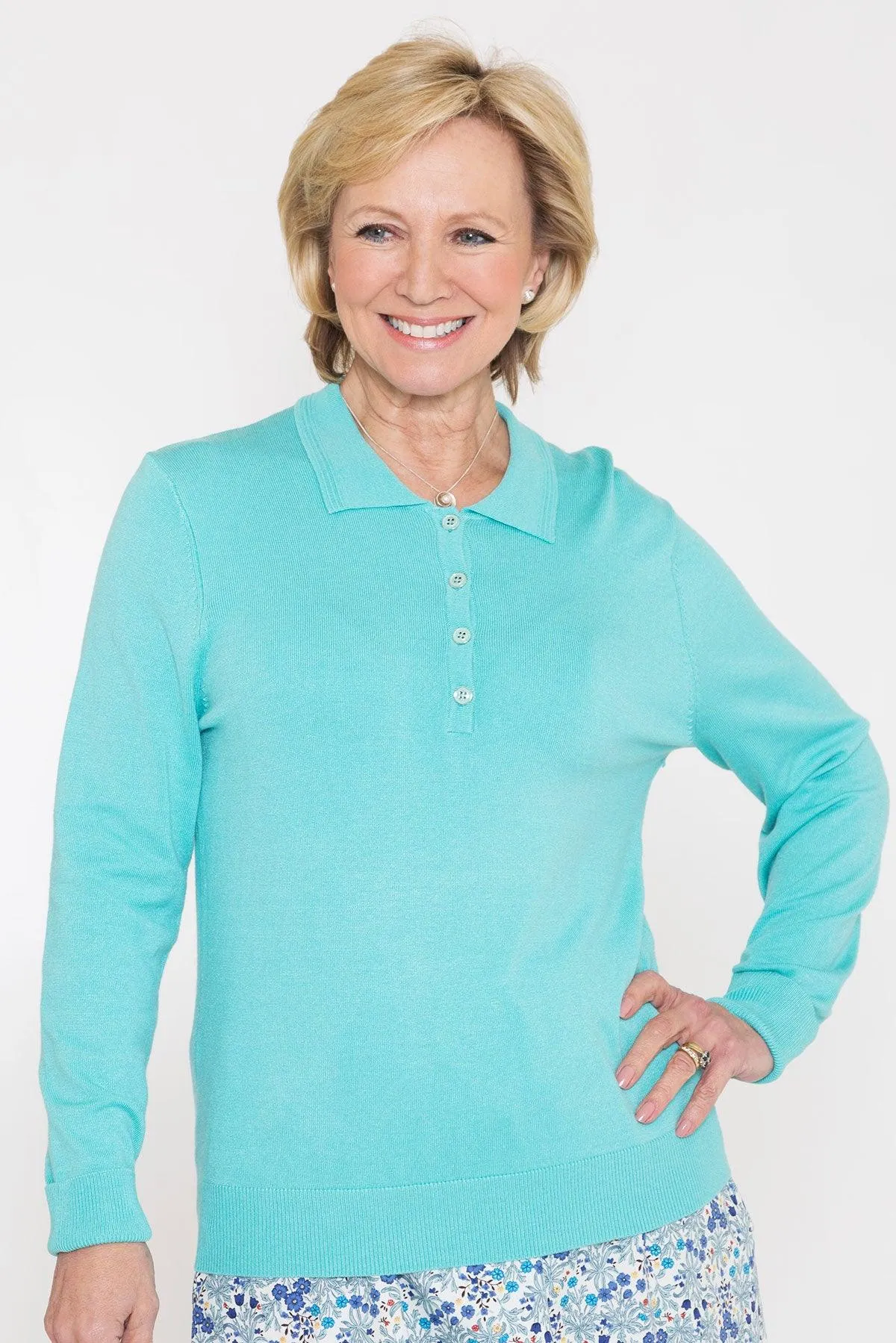 Polo Knit Top