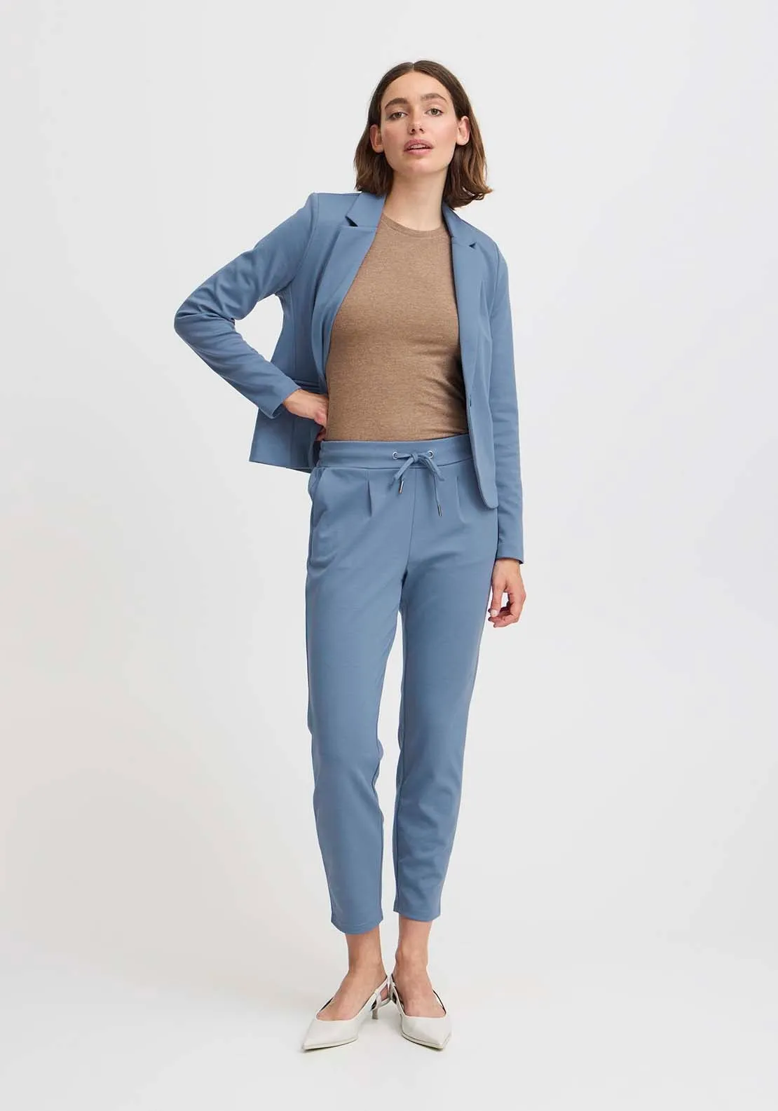 Rizetta Crop Trousers - Blue