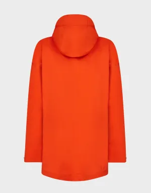 Save the Duck Womens Bark Hooded Coat in Tangerine Orange
