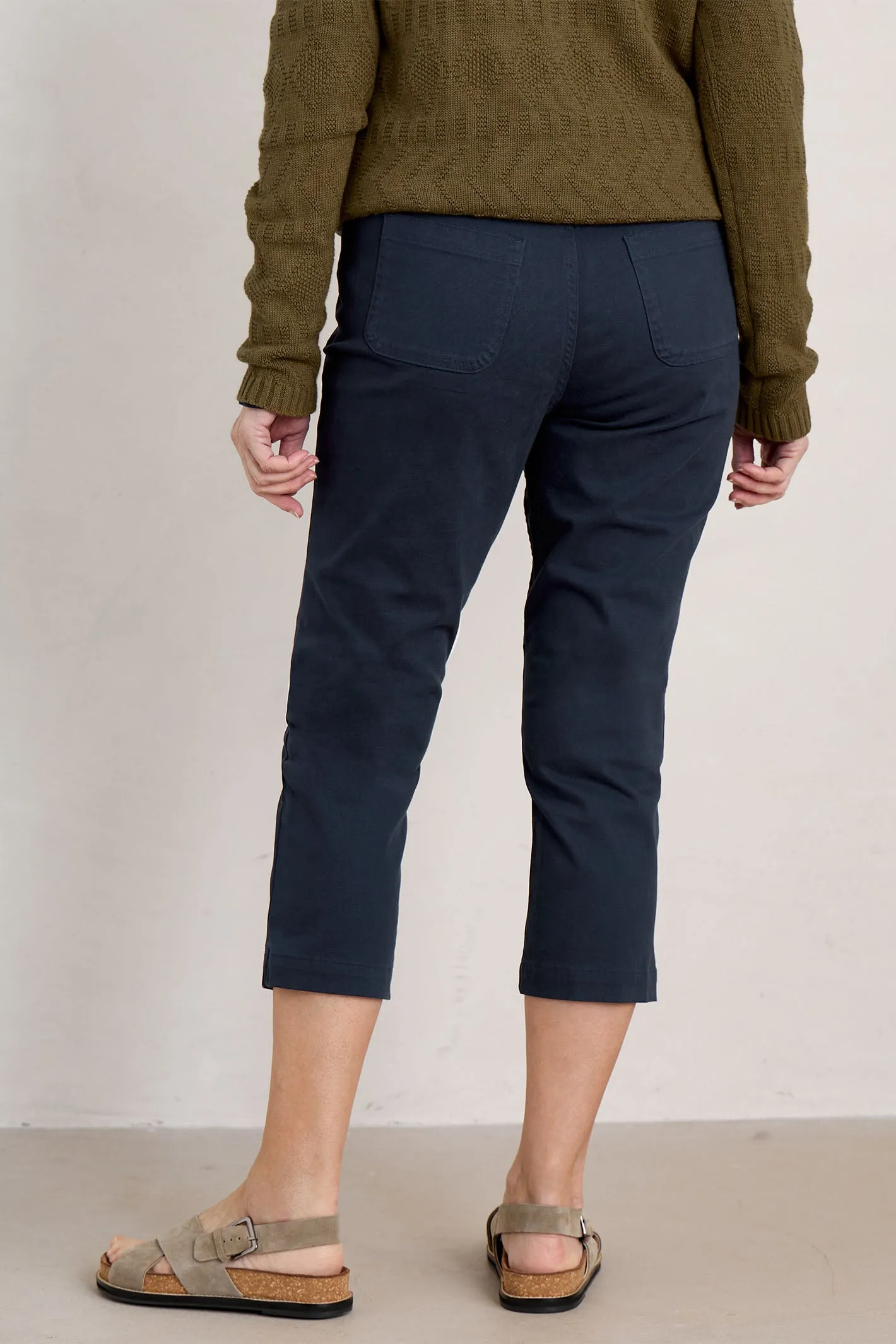 Seasalt WM31489-23059 Maritime Navy Albert Quay Cropped Trousers
