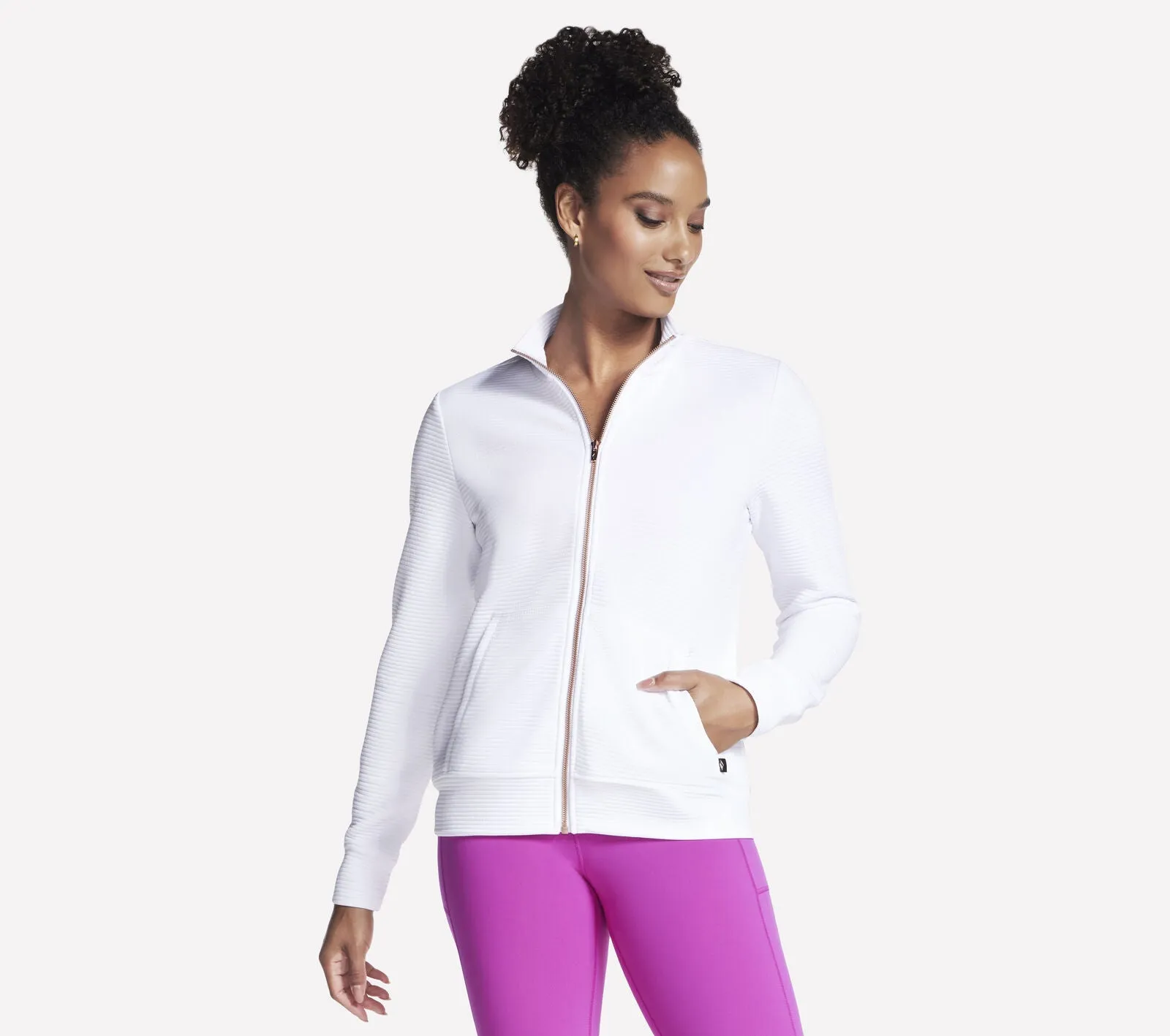Skechers: The Hoodless Hoodie GO WALK Everywhere Jacket in White