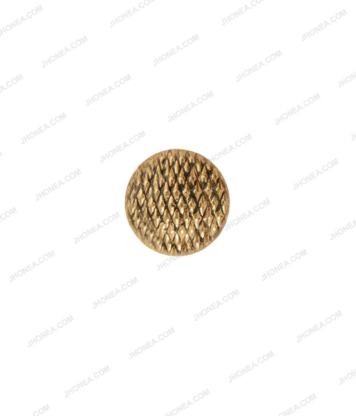 Small Round Antique Gold Checks Design Hotfix for Blazers