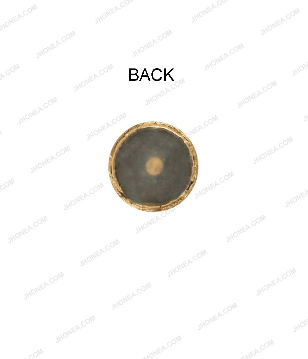 Small Round Antique Gold Checks Design Hotfix for Blazers
