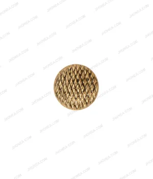 Small Round Antique Gold Checks Design Hotfix for Blazers
