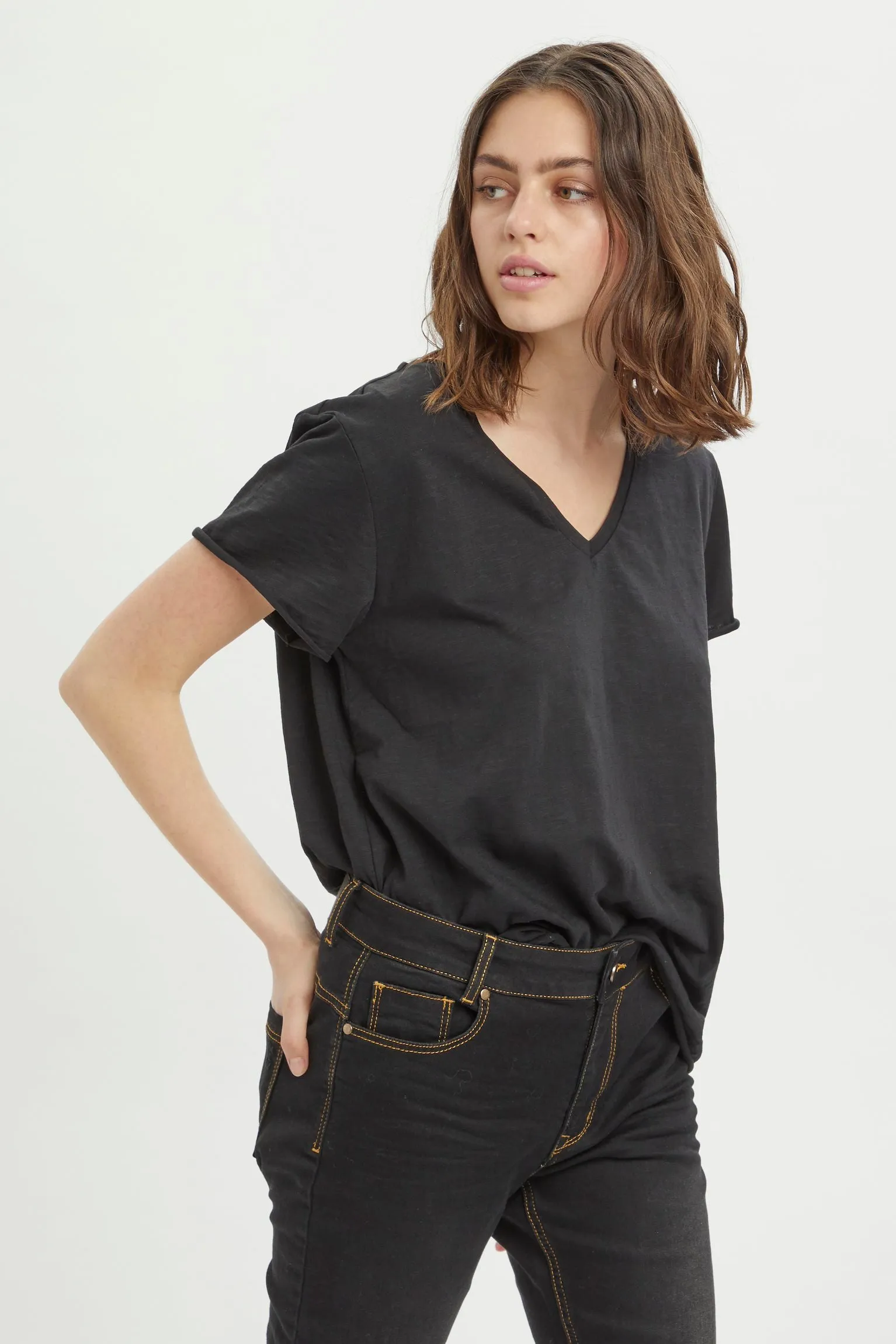 The V-tee slub yarn jersey