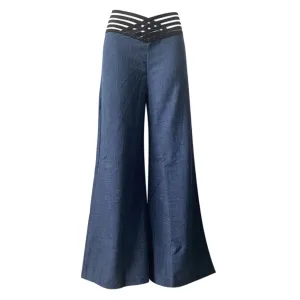 Uitlopende broek met hoge taille voor dames