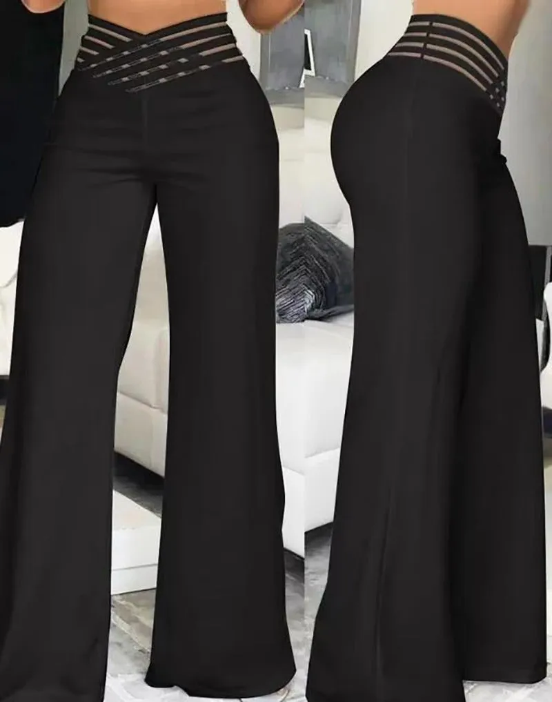 Uitlopende broek met hoge taille voor dames