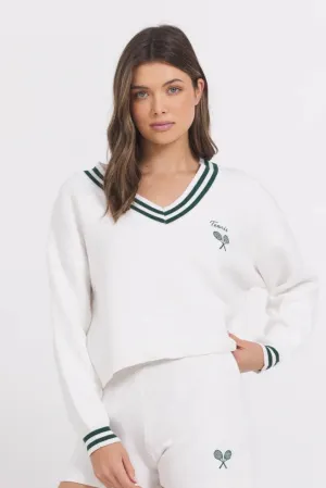 Vintage Havana Varsity Tennis Sweater