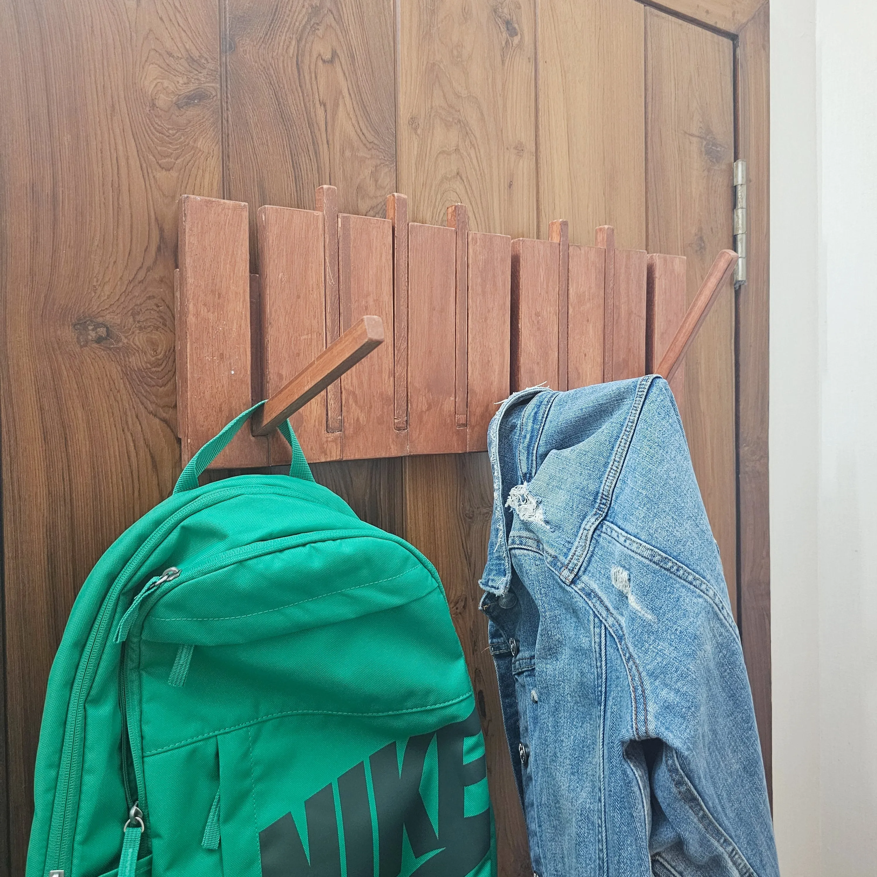 Wall Mounted Coat Rack - Wooden Rack  for Bedroom & Living Room- Large and Versatile (Stock)