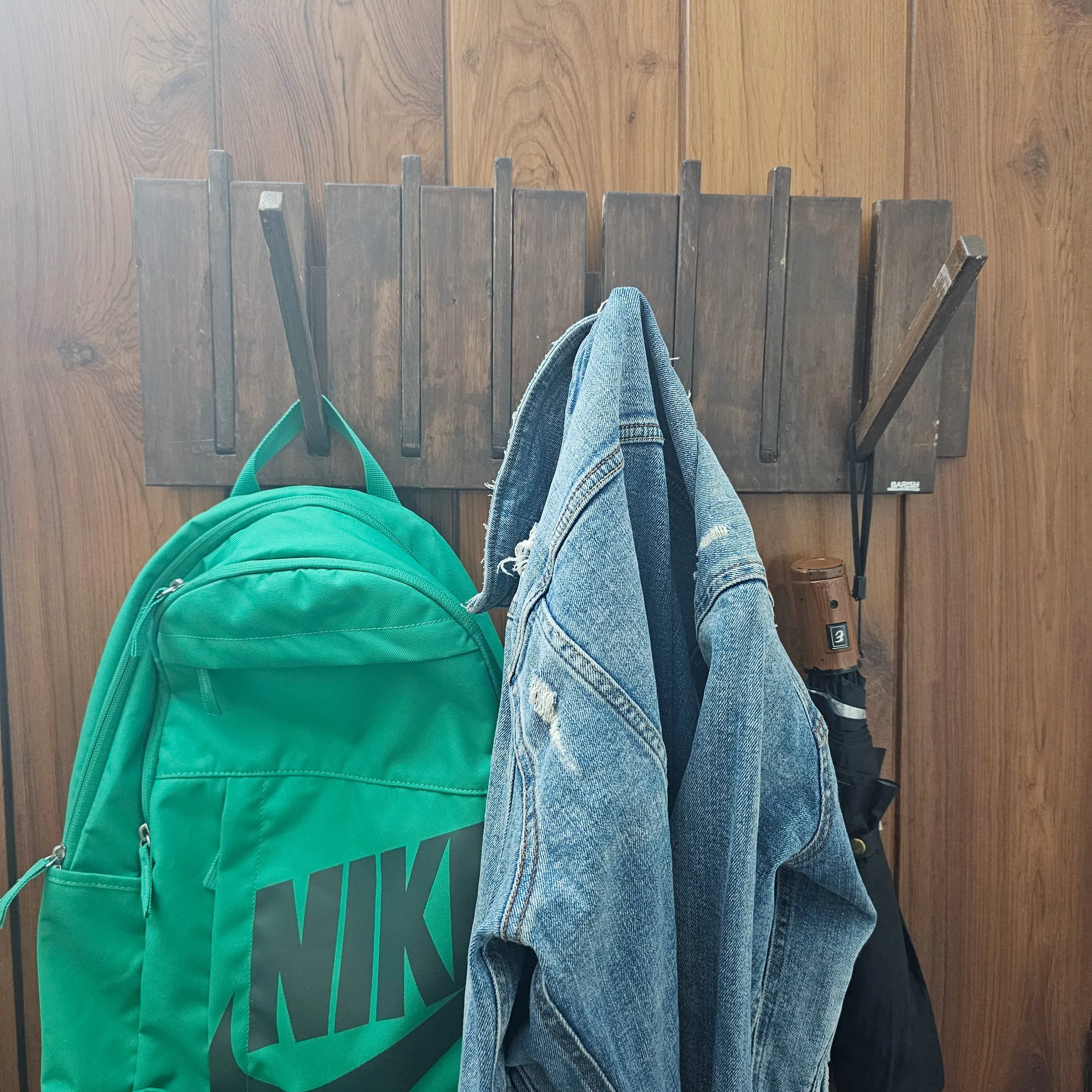 Wall Mounted Coat Rack - Wooden Rack  for Bedroom & Living Room- Large and Versatile (Stock)