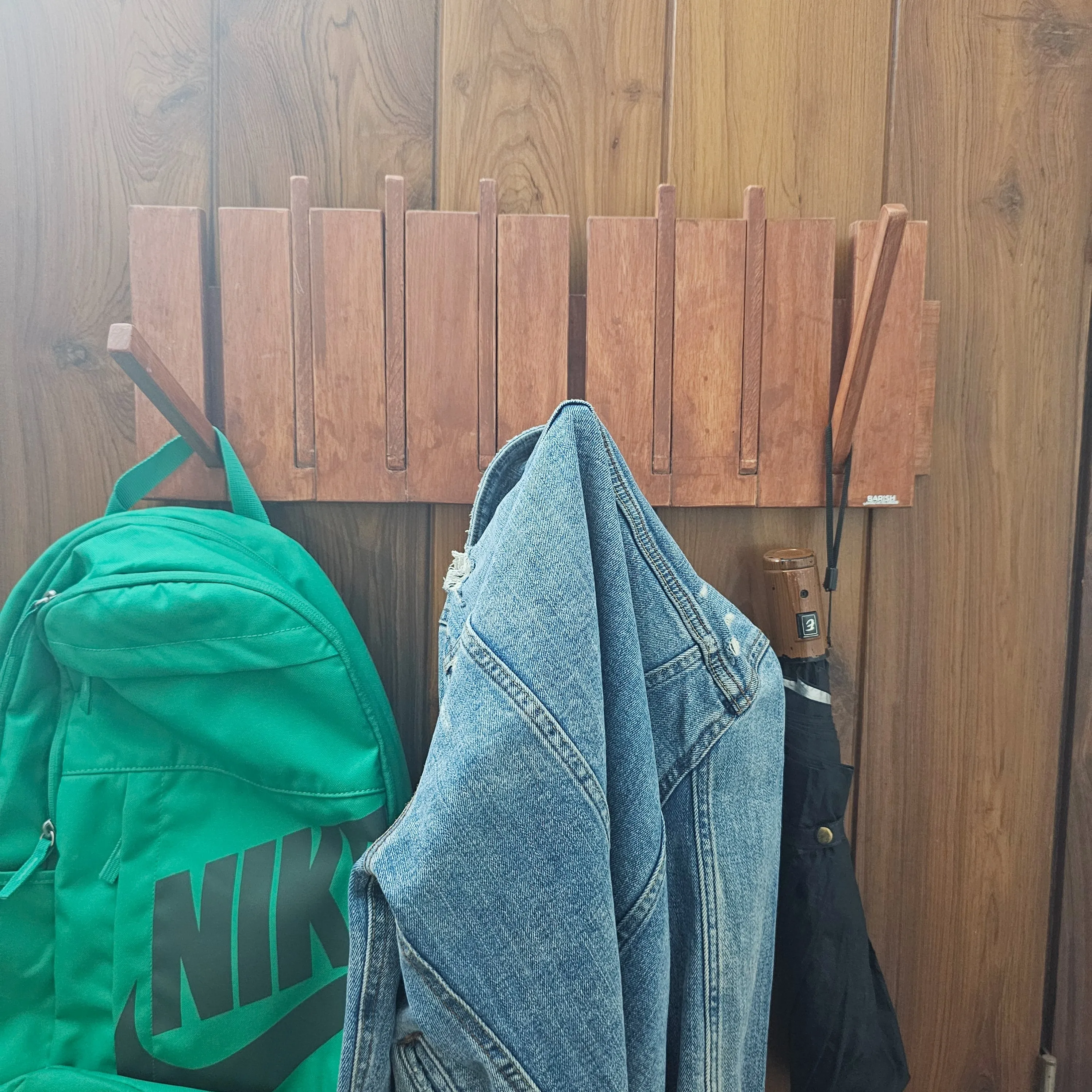 Wall Mounted Coat Rack - Wooden Rack  for Bedroom & Living Room- Large and Versatile (Stock)