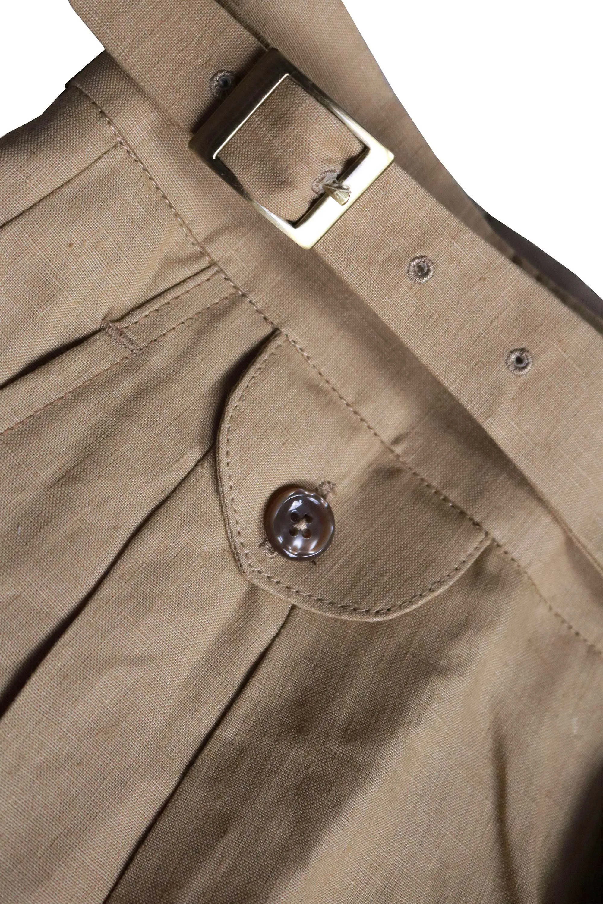 Wheat Linen Gurkha Trousers
