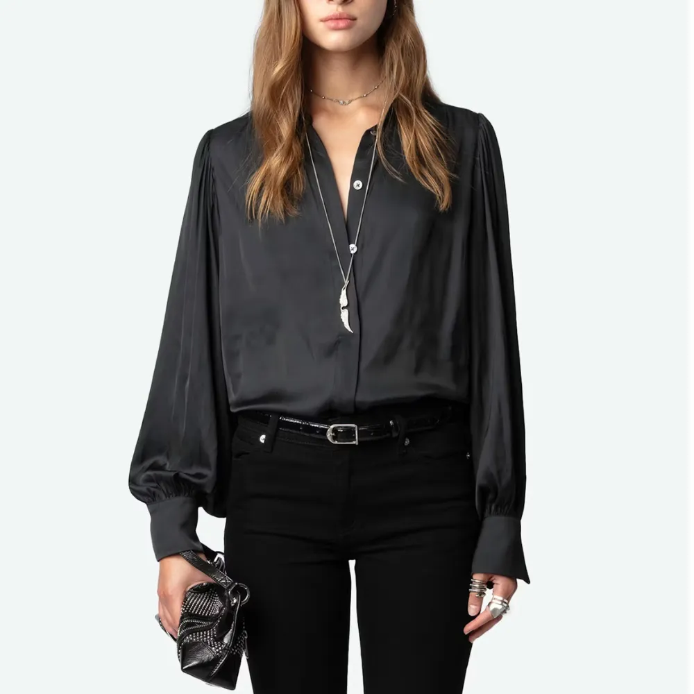 Zadig & Voltaire Trenta Satin Top - Noir